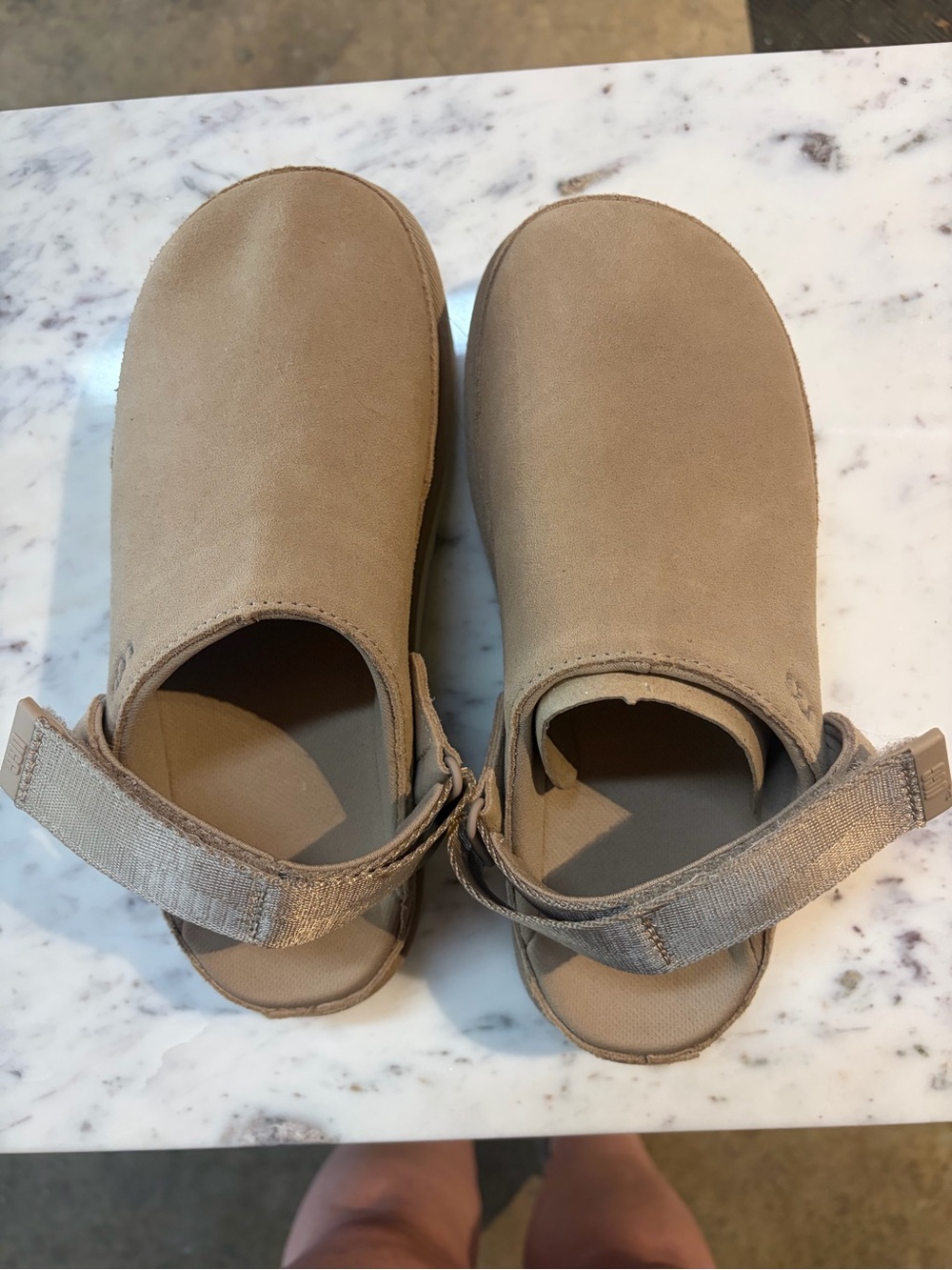 UGG women’s Tan Slip-On Shoes with Adjustable Strap - Picture 3 of 6